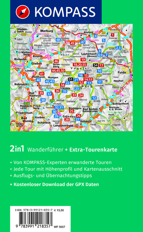 Produktbild: KOMPASS Wanderf&uuml;hrer Vogelsberg-Wetterau, 55 Touren