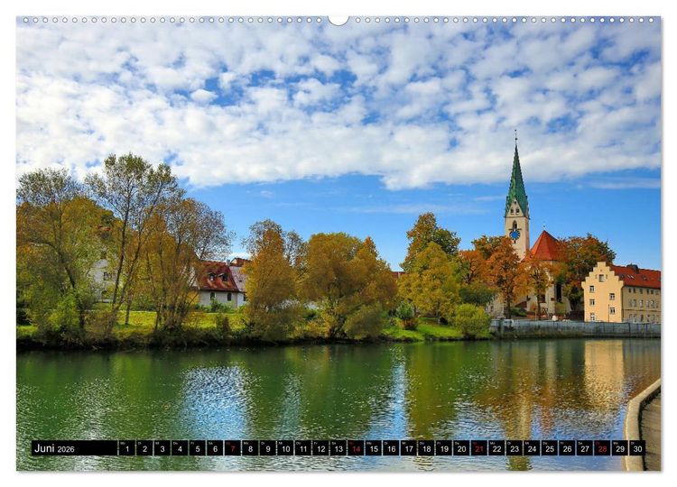 Produktbild: Kempten im Allg&auml;u, die &auml;lteste Stadt Deutschlands (hochwertiger Premium Wandkalender 2026 DIN A2 quer), Kunstdruck in Hochglanz