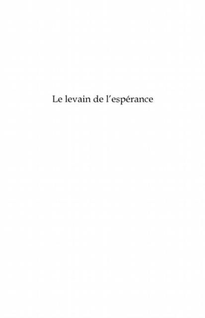 Produktbild: Le levain de l'esperance