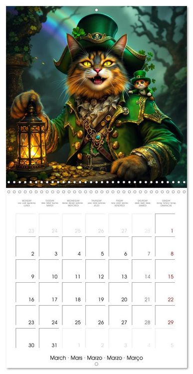 Produktbild: Pirate Cats (Wall Calendar 2026 12 &times; 12 Inch) CALVENDO 12 Month Wall Calendar