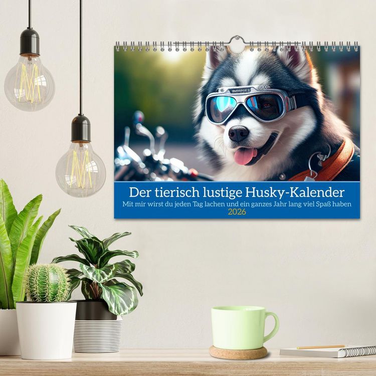 Produktbild: Der tierisch lustige Husky Kalender (Wandkalender 2026 DIN A4 quer), CALVENDO Monatskalender