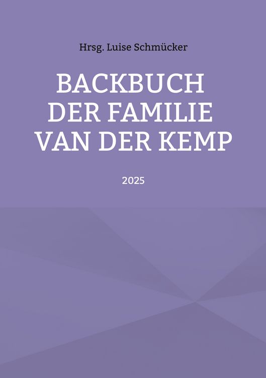 Produktbild: Backbuch der Familie van der Kemp