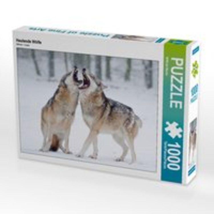 Produktbild: CALVENDO Puzzle Heulende W&ouml;lfe 1000 Teile Lege-Gr&ouml;&szlig;e 64 x 48 cm Foto-Puzzle Bild von Wilfried Martin