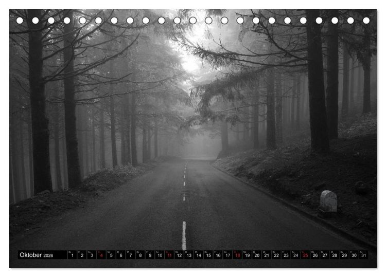 Produktbild: Stille Momente in Schwarz-Weiss (Tischkalender 2026 DIN A5 quer), CALVENDO Monatskalender