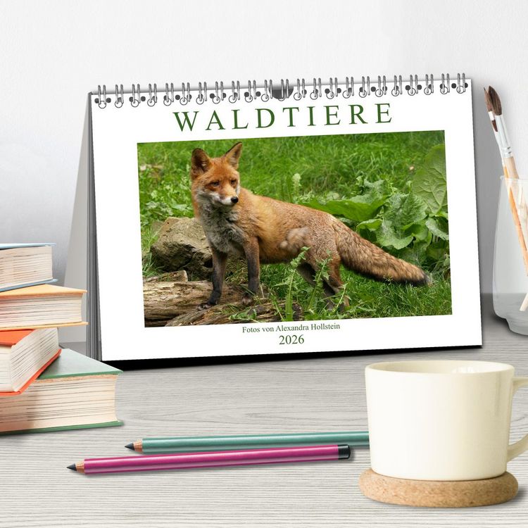 Produktbild: Waldtiere (Tischkalender 2026 DIN A5 quer), CALVENDO Monatskalender
