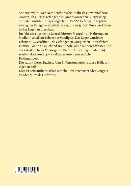 Produktbild: Andersonville-Tagebuch
