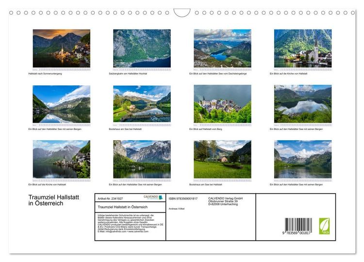 Produktbild: Traumziel Hallstatt in &Ouml;sterreich (Wandkalender 2027 DIN A3 quer), CALVENDO Monatskalender