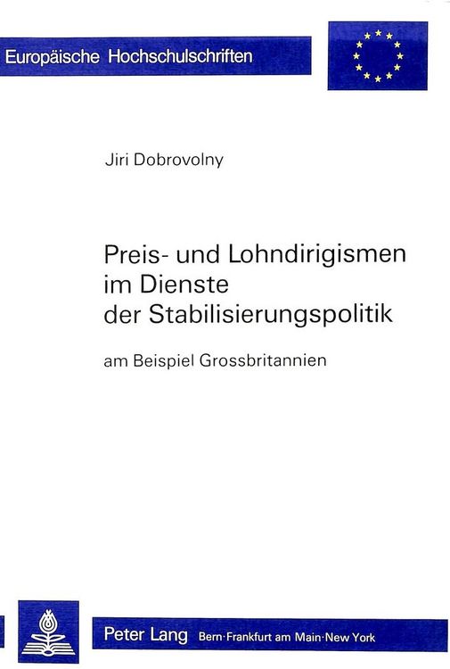 Produktbild: Preis- und Lohndirigismen im Dienste der Stabilisierungspolitik