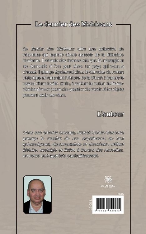 Produktbild: Franck Cohen-Ganouna: Dernier des Mohicans
