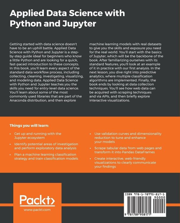 Produktbild: Applied Data Science with Python and Jupyter