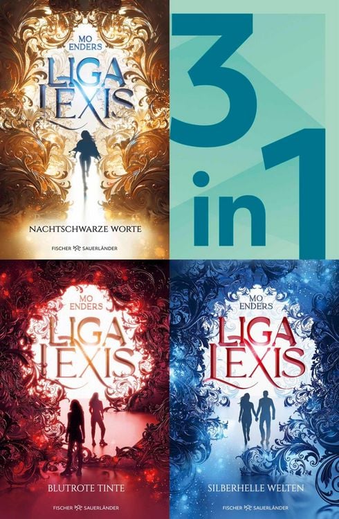 Produktbild: Bookford Manor Trilogie Band 1-3 in einem Bundle: Liga Lexis Nachtschwarze Worte / Blutrote Tinte / Silberhelle Welten