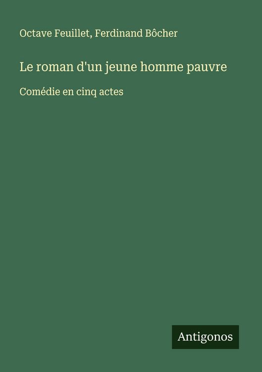 Produktbild: Le roman d'un jeune homme pauvre