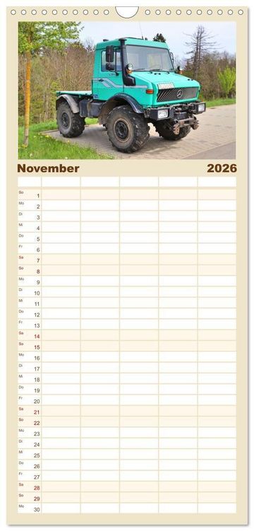 Produktbild: Familienplaner 2026 - Universalmotorger&auml;te Eine Stern-Parade mit 5 Spalten (Wandkalender, 21 x 45 cm) CALVENDO