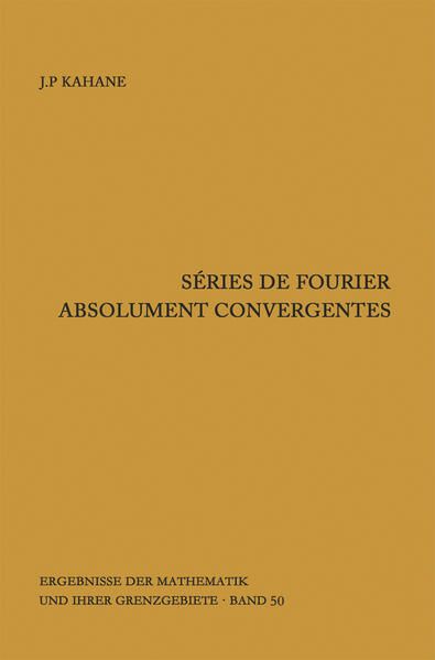 Produktbild: S&eacute;ries de Fourier absolument convergentes