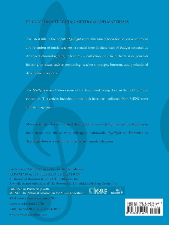 Produktbild: Spotlight on Transition to Teaching Music