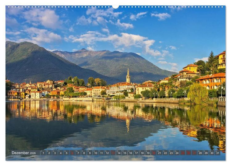 Produktbild: Lago Maggiore - Bezaubernde Orte am Westufer (hochwertiger Premium Wandkalender 2026 DIN A2 quer), Kunstdruck in Hochglanz