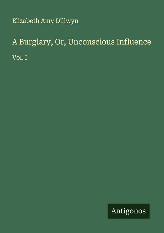 Produktbild: A Burglary, Or, Unconscious Influence