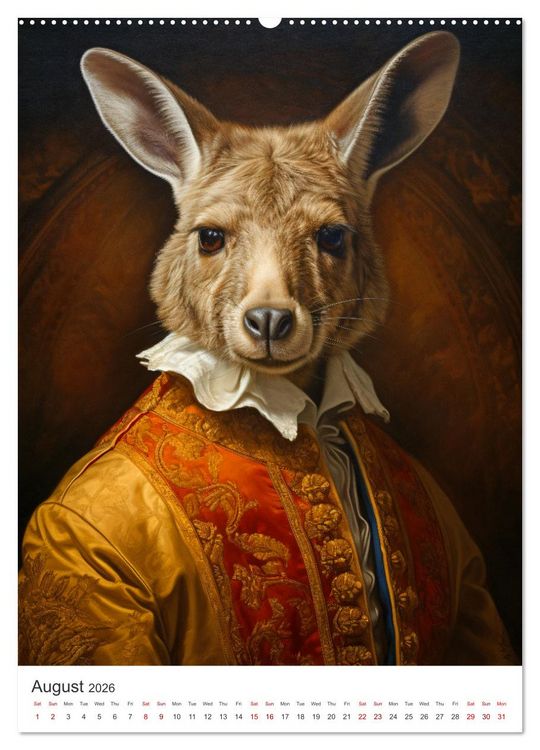Produktbild: Animal Art - A collection of Renaissance paintings with animal motifs (High Quality Premium Wall Calendar 2026 DIN A2 portrait),CALVENDO 12 Month Wall Calendar
