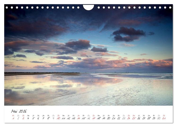 Produktbild: F&ouml;hrweh - Stimmungsvolle Nordsee Bilder (Wandkalender 2026 DIN A4 quer), CALVENDO Monatskalender
