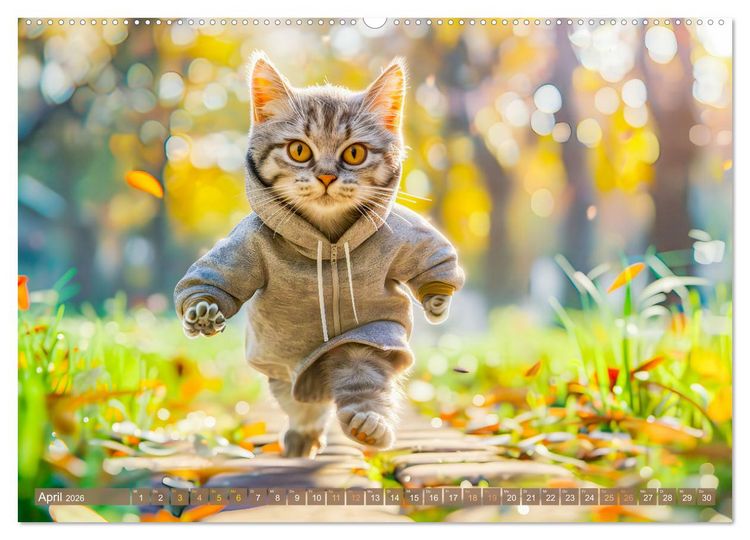 Produktbild: Katzen-Alltag - Ein witziges Jahr mit Kater Tommy (hochwertiger Premium Wandkalender 2026 DIN A2 quer), Kunstdruck in Hochglanz