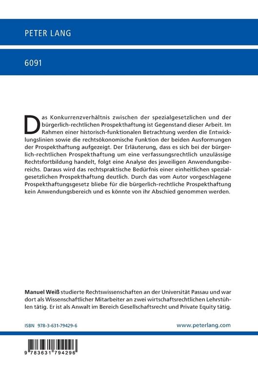 Produktbild: Abschied von der b&uuml;rgerlich-rechtlichen Prospekthaftung