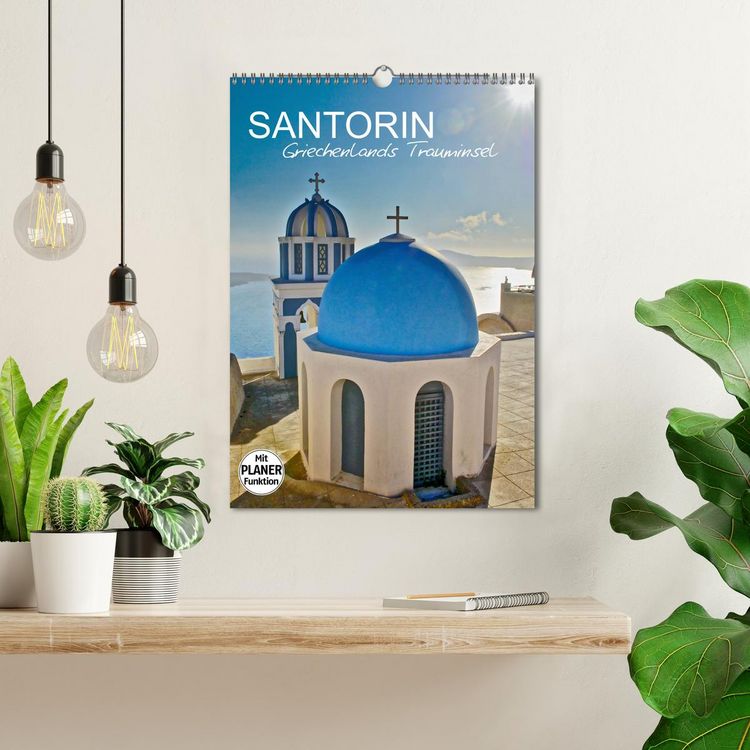 Produktbild: Santorin - Trauminsel Griechenlands (Wandkalender 2026 DIN A3 hoch), CALVENDO Monatskalender