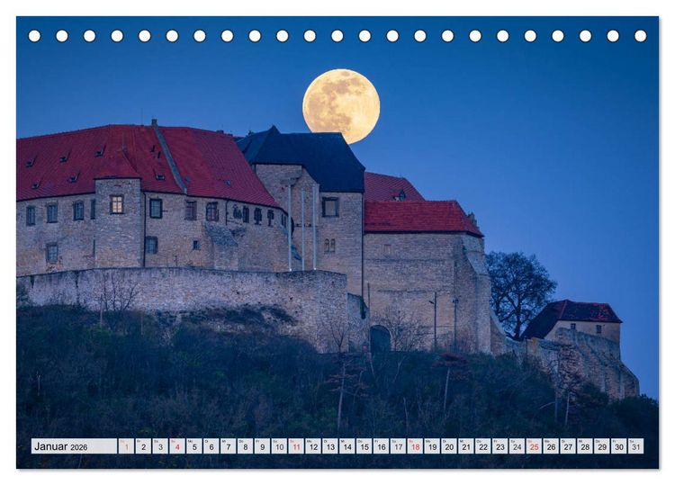 Produktbild: Willkommen im Burgenlandkreis (Tischkalender 2026 DIN A5 quer), CALVENDO Monatskalender