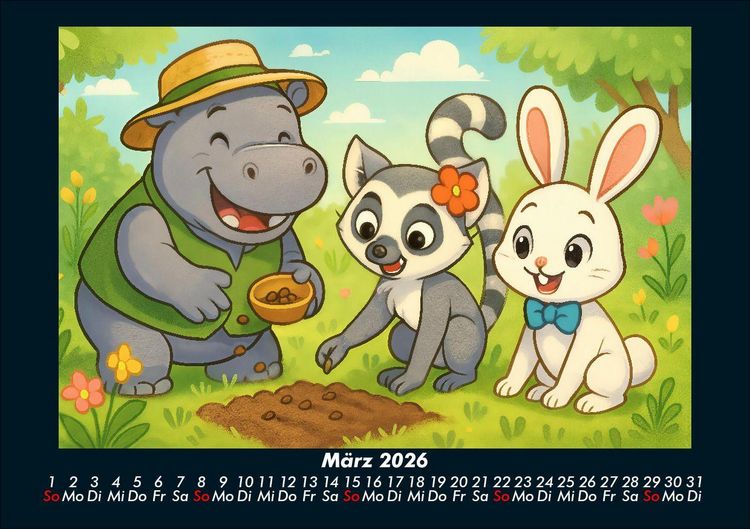 Produktbild: Sash, Lulu & Bouncy - Freunde f&uuml;rs ganze Jahr 2026 Fotokalender DIN A5