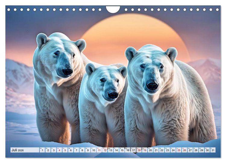 Produktbild: Im magischen Land der Eisb&auml;ren (Wandkalender 2026 DIN A4 quer), CALVENDO Monatskalender
