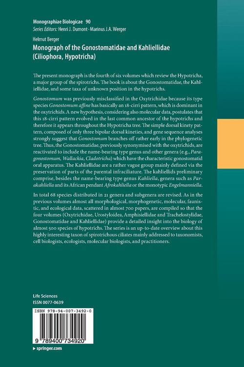 Produktbild: Monograph of the Gonostomatidae and Kahliellidae (Ciliophora, Hypotricha)