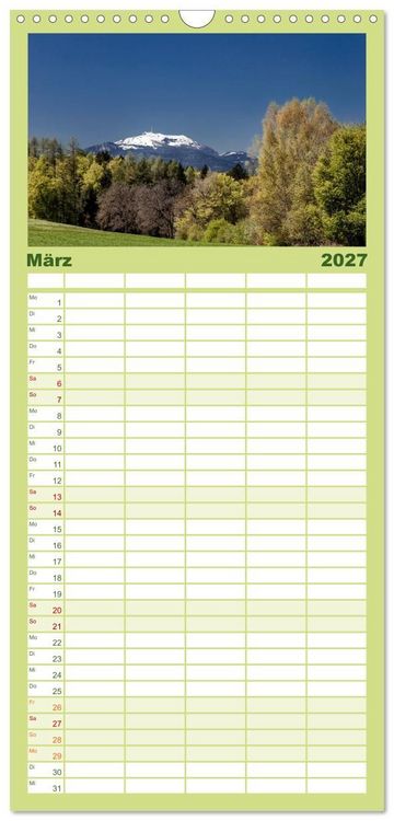 Produktbild: Familienplaner 2027 - Im S&uuml;den von &Ouml;sterreich mit 5 Spalten (Wandkalender, 21 x 45 cm) CALVENDO