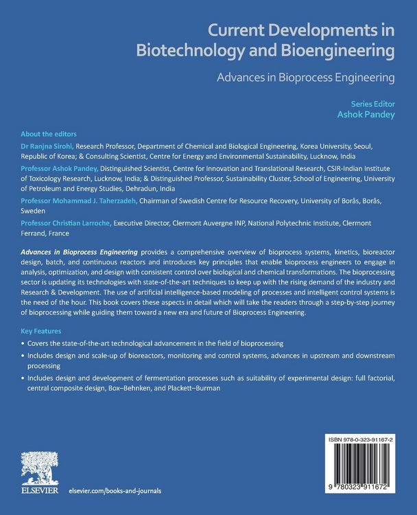 Produktbild: Current Developments in Biotechnology and Bioengineering