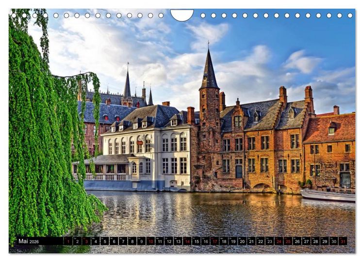Produktbild: Die Grachten von Br&uuml;gge (Wandkalender 2026 DIN A4 quer), CALVENDO Monatskalender