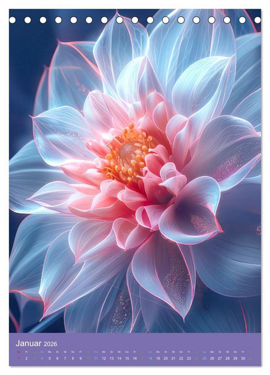 Produktbild: Blumen der Fantasie (Tischkalender 2026 DIN A5 hoch), CALVENDO Monatskalender