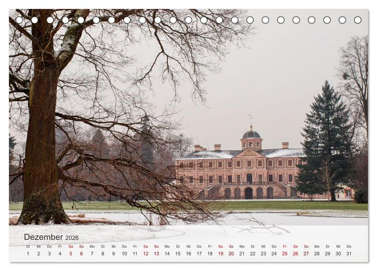 Produktbild: Schloss Favorite &ndash; Ein Park im Wandel der Jahreszeiten (Tischkalender 2026 DIN A5 quer), CALVENDO Monatskalender