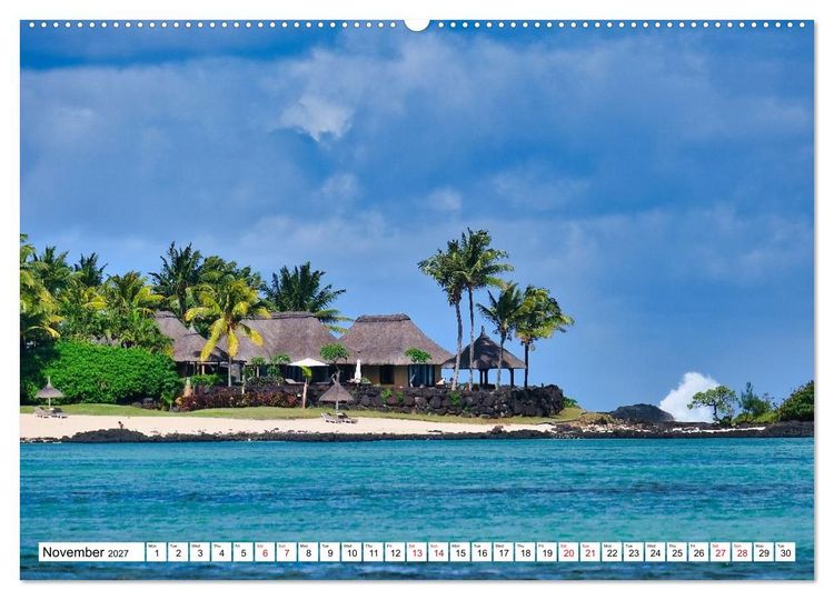 Produktbild: Mauritius - Holiday island in the Indian Ocean (High Quality Premium Wall Calendar 2027 DIN A2 landscape),CALVENDO 12 Month Wall Calendar