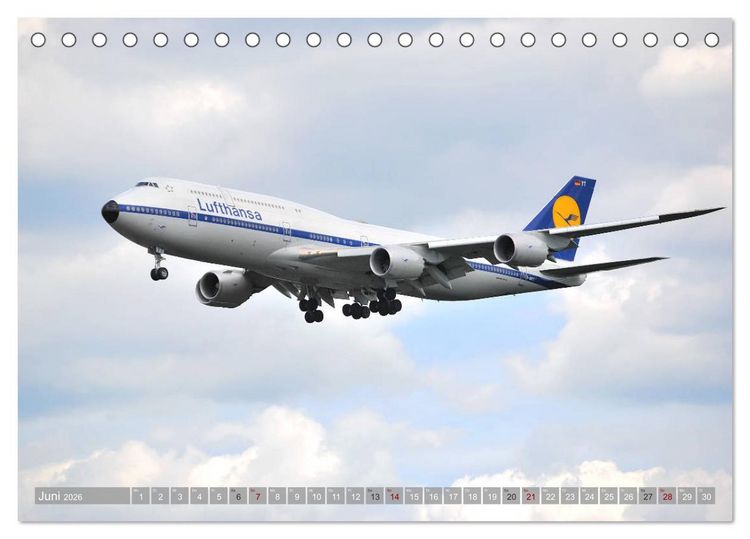 Produktbild: Flugzeuge - Eindrucksvolle Riesen am Himmel (Tischkalender 2026 DIN A5 quer), CALVENDO Monatskalender