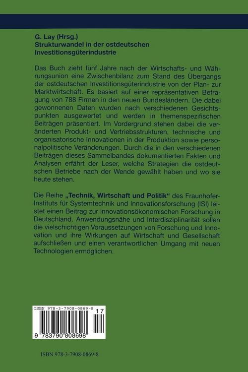 Produktbild: Strukturwandel in der ostdeutschen Investitionsg&uuml;terindustrie