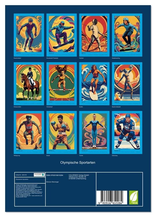 Produktbild: Olympische Sportarten (Wandkalender 2026 DIN A4 hoch), CALVENDO Monatskalender