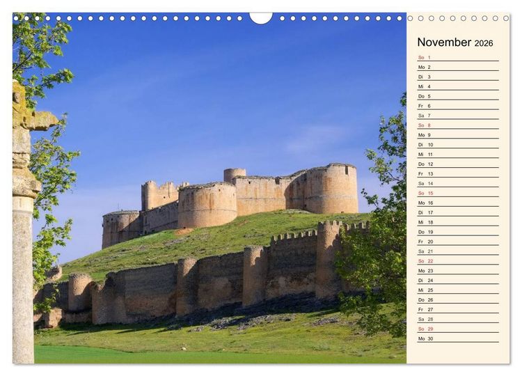 Produktbild: Burgen in Spanien (Wandkalender 2026 DIN A3 quer), CALVENDO Monatskalender