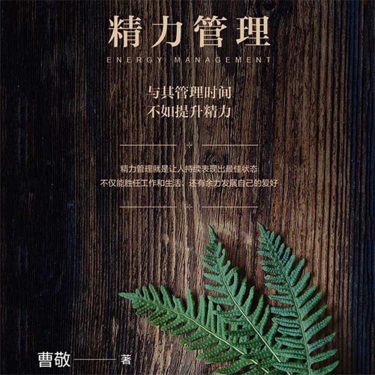 Produktbild: 精力管理：与其管理时间，不如提升精力