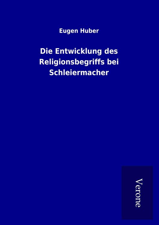 Produktbild: Die Entwicklung des Religionsbegriffs bei Schleiermacher