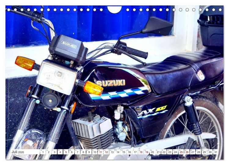 Produktbild: Made in Japan - Motorrad-Legende Suzuki in Kuba (Wandkalender 2026 DIN A4 quer), CALVENDO Monatskalender
