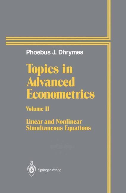 Produktbild: Topics In Advanced Econometrics