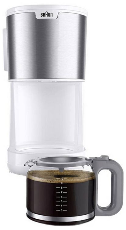 Produktbild: Braun KF 1500 WH Kaffeemaschine Wei&szlig; Fassungsverm&ouml;gen Tassen=10