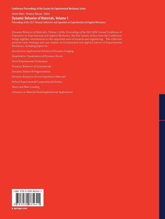 Produktbild: Dynamic Behavior of Materials, Volume 1