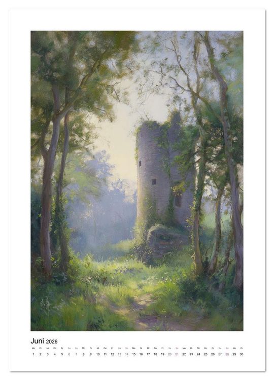 Produktbild: Turm-Romantik (hochwertiger Premium Wandkalender 2026 DIN A2 hoch), Kunstdruck in Hochglanz
