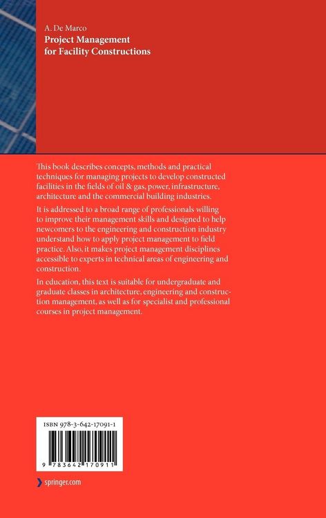 Produktbild: Project Management for Facility Constructions