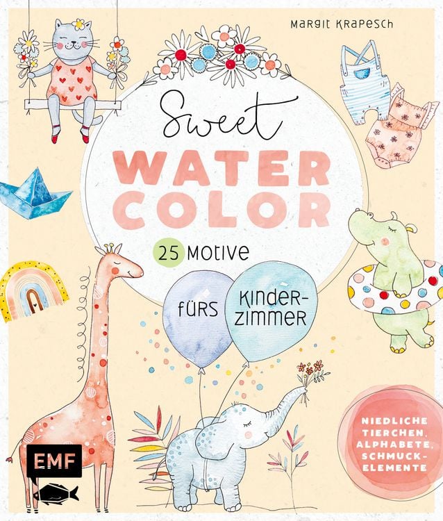 Produktbild: Sweet Watercolor &ndash; 25 Motive f&uuml;rs Kinderzimmer malen