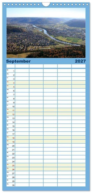 Produktbild: Familienplaner 2027 - Wanderbares Miltenberg mit 5 Spalten (Wandkalender, 21 x 45 cm) CALVENDO